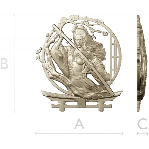 stl модель "Гейша-воительница" - 3d модель stl для ЧПУ