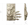 Wolf Paw Breakthrough - high-relief STL for CNC