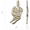 Defiant Skullhand - 3D STL model for CNC relief