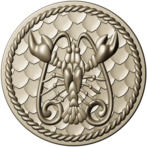Cancer Zodiac Medallion STL - 3D Model for CNC Milling