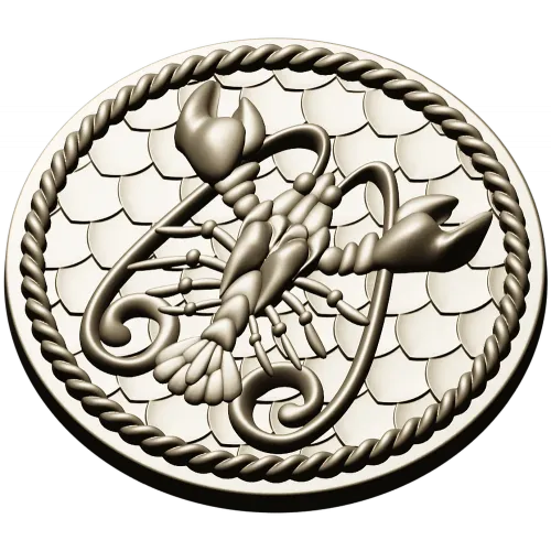 Cancer Zodiac Medallion STL - 3D Model for CNC Milling
