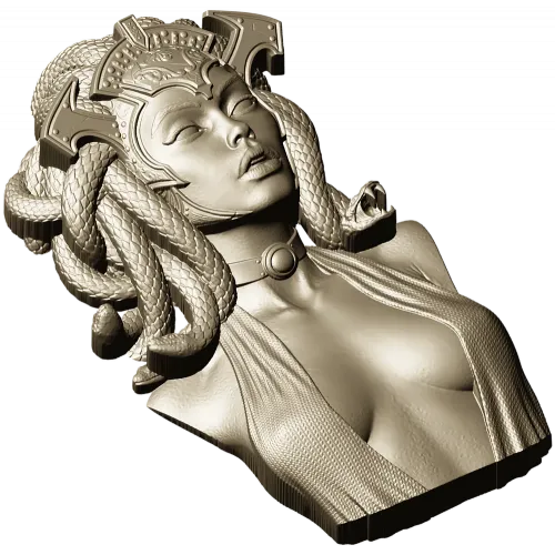 Бюст Медузы Горгоны - 3D модель STL для ЧПУ