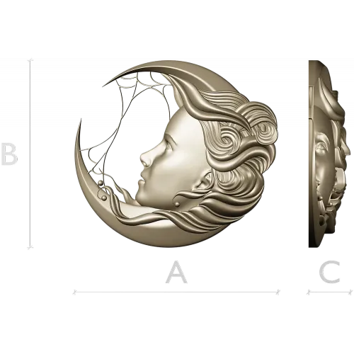 Лунная дама - 3D модель в формате STL для ЧПУ