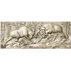 High-Relief Stags Panel STL for CNC - Detailed 3D Model for Milling