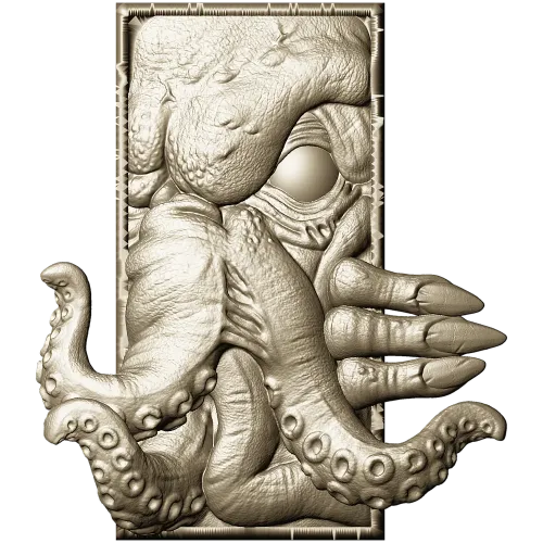 Kraken Embrace - octopus relief STL 3D model for CNC