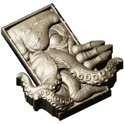 Kraken Embrace - octopus relief STL 3D model for CNC