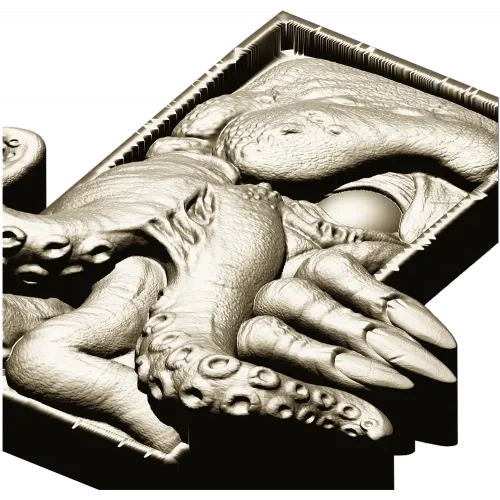 Kraken Embrace - octopus relief STL 3D model for CNC
