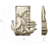 Kraken Embrace - octopus relief STL 3D model for CNC