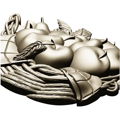 Fruit Basket Relief STL for CNC