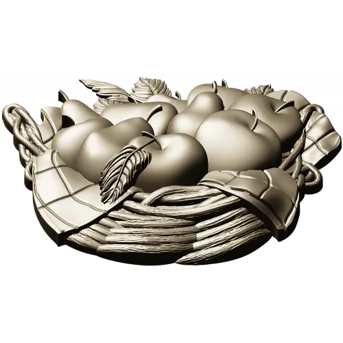 Fruit Basket Relief STL for CNC