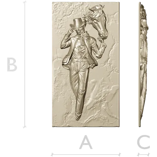Cowboy and Horse High-Relief STL for CNC Routing