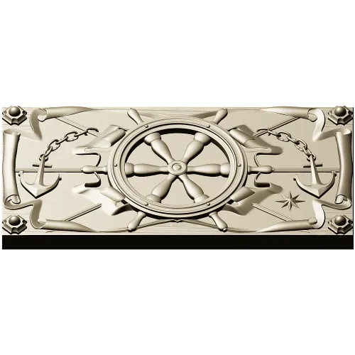 Морское панно "Капитанский штурвал" - STL модель для ЧПУ
