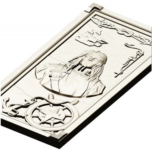 Pirate Captain High-Relief STL Panel for CNC