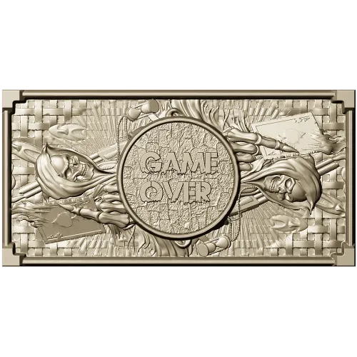 Game Over High-Relief Plaque STL for CNC