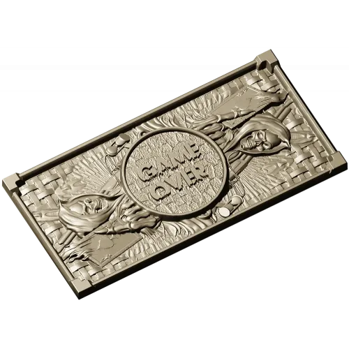 Game Over High-Relief Plaque STL for CNC