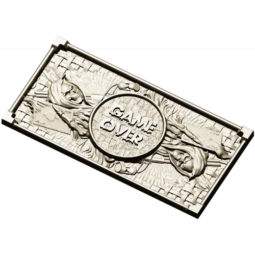 Game Over High-Relief Plaque STL for CNC