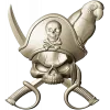 Pirate Skull with Parrot - STL 3D Model for CNC