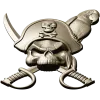 Pirate Skull with Parrot - STL 3D Model for CNC