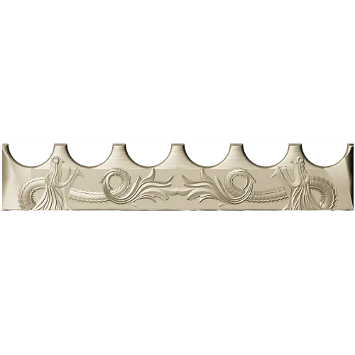 Mermaid Frieze STL - High-Relief Decorative Panel for CNC