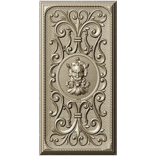 Demonic Medallion Relief Panel - STL 3D model for CNC