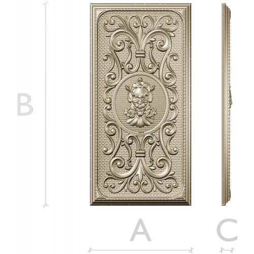 Demonic Medallion Relief Panel - STL 3D model for CNC