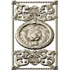 Lion Medallion Decorative Panel - STL 3D Model for CNC