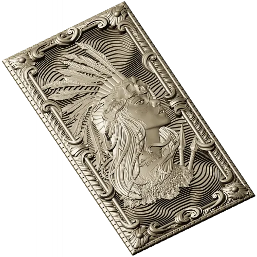 Панно "Владычица перьев" - 3D модель STL для ЧПУ
