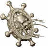 Skull at the Helm - 3D STL model for CNC carving