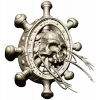 Skull at the Helm - 3D STL model for CNC carving