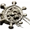 Skull at the Helm - 3D STL model for CNC carving