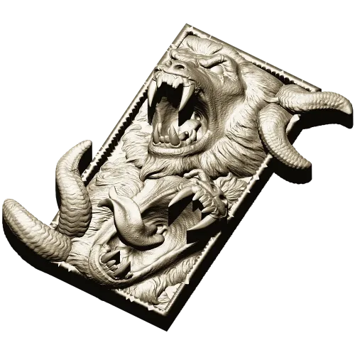 Барельеф "Двуглавый Рык" - 3D модель STL для ЧПУ
