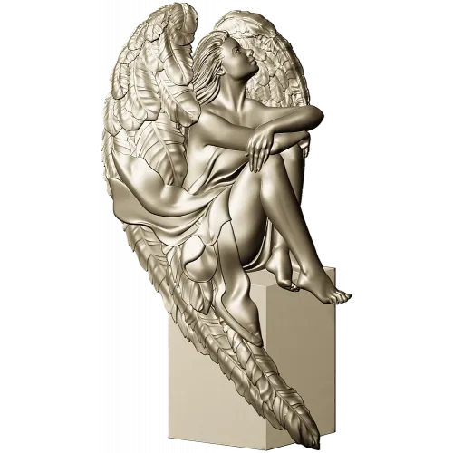 Ангел в раздумьях - 3D модель STL для ЧПУ
