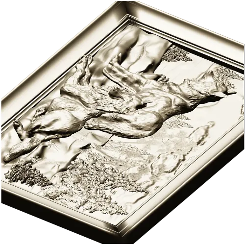 Forest Wolves Relief Panel - STL 3D Model for CNC