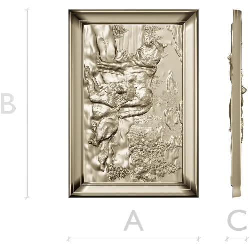 Forest Wolves Relief Panel - STL 3D Model for CNC