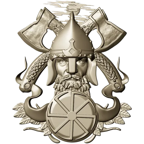 Славянский воин-щитодержатель - 3D модель STL для ЧПУ