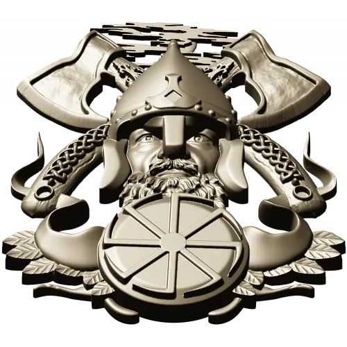 Славянский воин-щитодержатель - 3D модель STL для ЧПУ