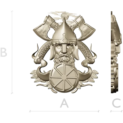 Славянский воин-щитодержатель - 3D модель STL для ЧПУ