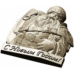 Дед Мороз - праздничный барельеф