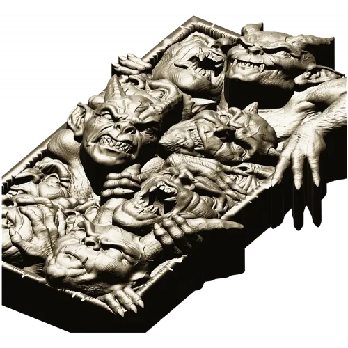 Панно "Ликование демонов" - 3D модель STL для ЧПУ