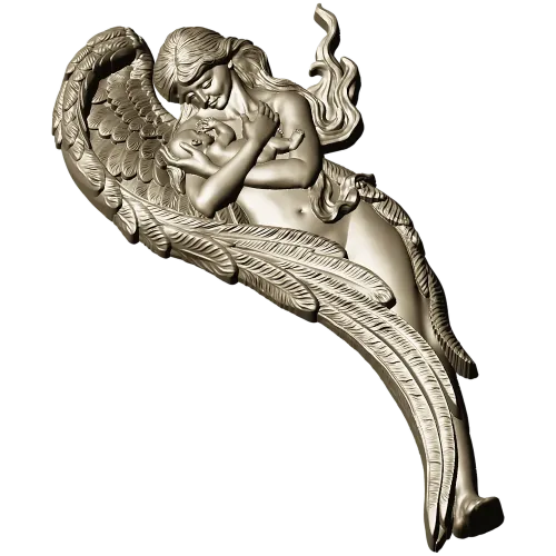 Angel holding baby - high-relief STL for CNC
