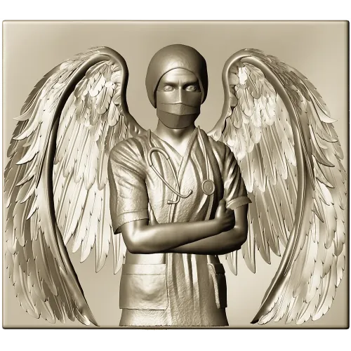 Guardian Medic Angel - STL 3D Relief for CNC