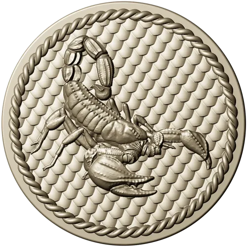Scorpio medallion 3D model (STL) for CNC routing