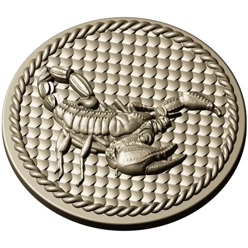 Scorpio medallion 3D model (STL) for CNC routing