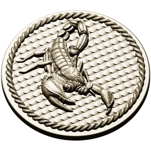 Scorpio medallion 3D model (STL) for CNC routing