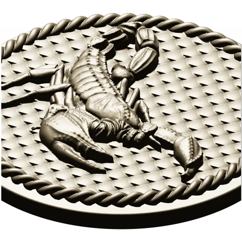 Scorpio medallion 3D model (STL) for CNC routing
