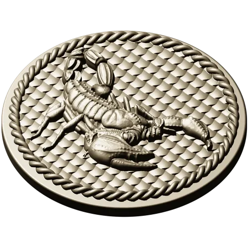 Scorpio medallion 3D model (STL) for CNC routing