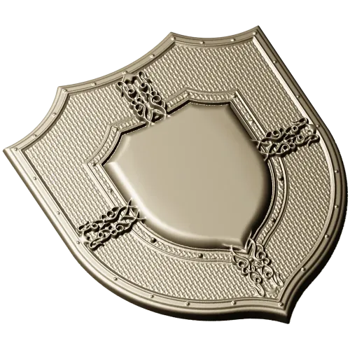 Геральдический декоративный щит - 3D модель STL для ЧПУ
