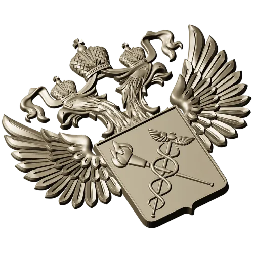 Двуглавый орёл с медицинским щитом - STL барельеф для ЧПУ