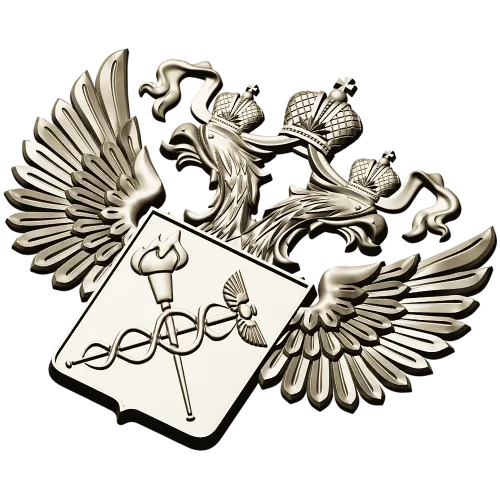 Двуглавый орёл с медицинским щитом - STL барельеф для ЧПУ
