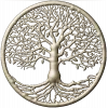 Tree of Life Round Medallion - STL 3D Model for CNC